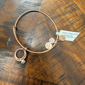 Alex and Ani Copper 'Just Engaged' Charm Bracelet